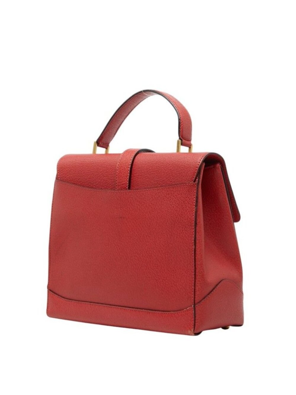 Celine 2-Way Shoulder Bag Top Handle Red Leather - Picture 2 of 10